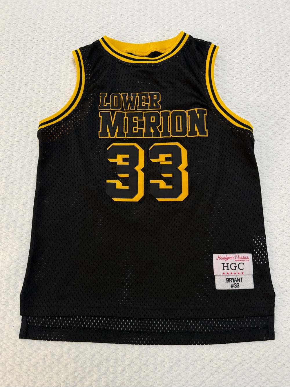 Headgear Classics Lower Merion Kobe Bryant Black Basketball Jersey Junior Size M